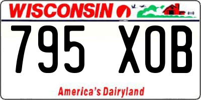 WI license plate 795XOB