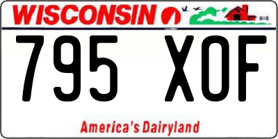 WI license plate 795XOF