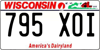 WI license plate 795XOI