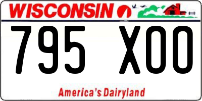 WI license plate 795XOO