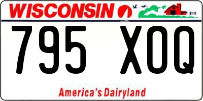 WI license plate 795XOQ