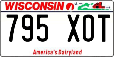 WI license plate 795XOT