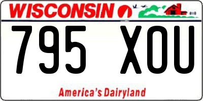 WI license plate 795XOU