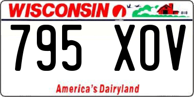 WI license plate 795XOV