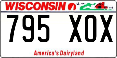 WI license plate 795XOX