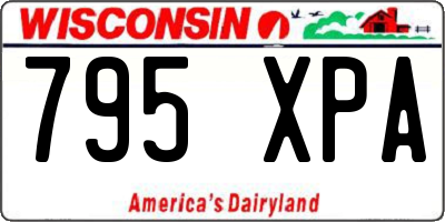 WI license plate 795XPA