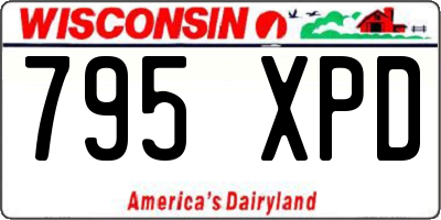 WI license plate 795XPD
