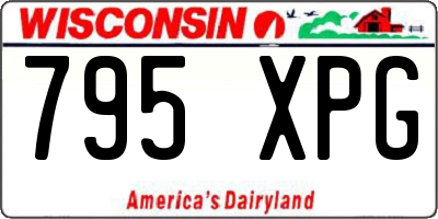 WI license plate 795XPG