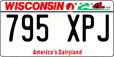 WI license plate 795XPJ