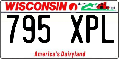 WI license plate 795XPL