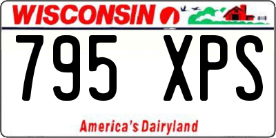 WI license plate 795XPS