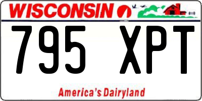 WI license plate 795XPT