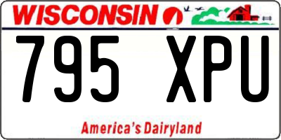 WI license plate 795XPU