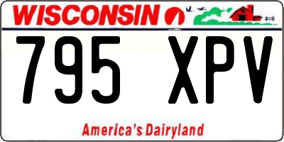 WI license plate 795XPV