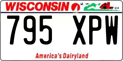 WI license plate 795XPW