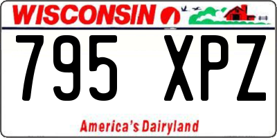 WI license plate 795XPZ