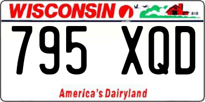 WI license plate 795XQD