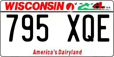 WI license plate 795XQE