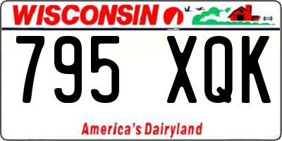 WI license plate 795XQK