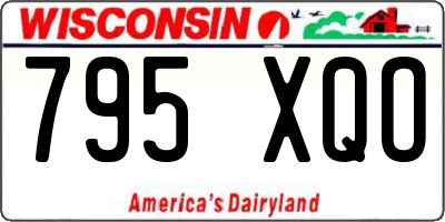 WI license plate 795XQO