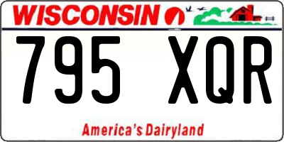 WI license plate 795XQR