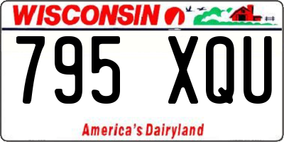 WI license plate 795XQU