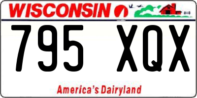 WI license plate 795XQX