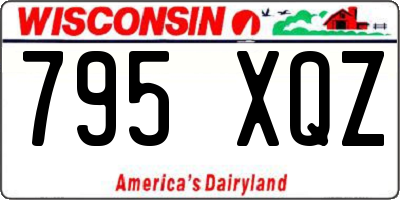 WI license plate 795XQZ
