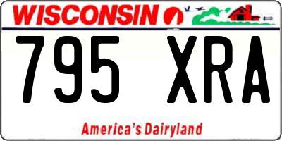 WI license plate 795XRA