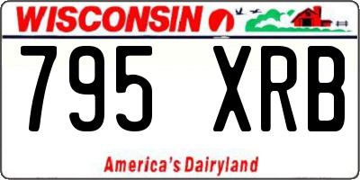 WI license plate 795XRB
