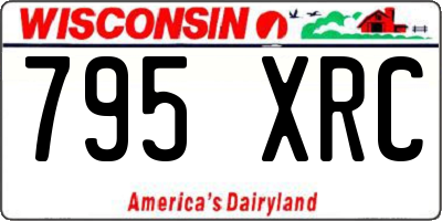WI license plate 795XRC