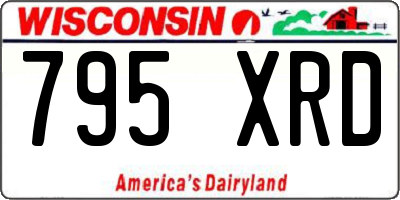WI license plate 795XRD