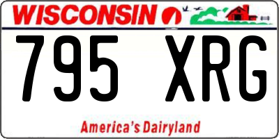 WI license plate 795XRG
