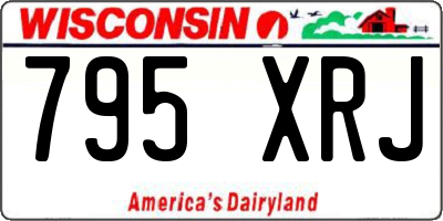 WI license plate 795XRJ