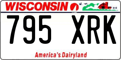WI license plate 795XRK