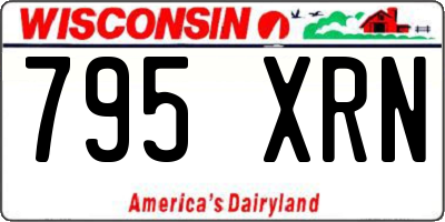 WI license plate 795XRN
