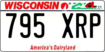 WI license plate 795XRP