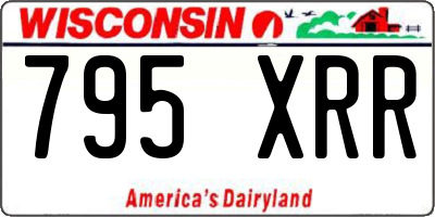 WI license plate 795XRR