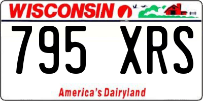 WI license plate 795XRS