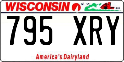 WI license plate 795XRY