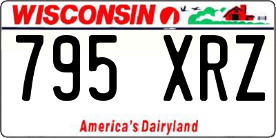 WI license plate 795XRZ