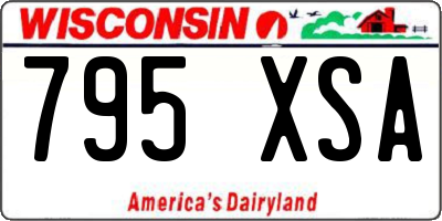 WI license plate 795XSA