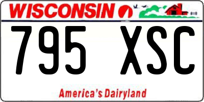 WI license plate 795XSC