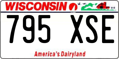 WI license plate 795XSE