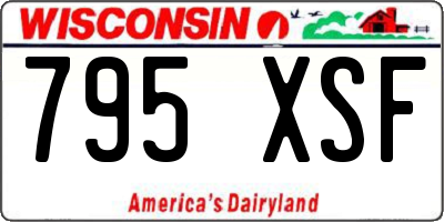 WI license plate 795XSF