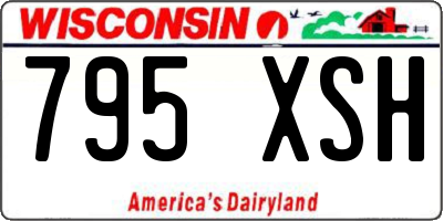 WI license plate 795XSH