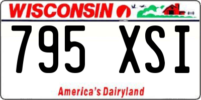 WI license plate 795XSI