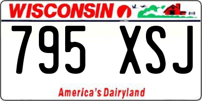 WI license plate 795XSJ
