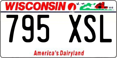 WI license plate 795XSL