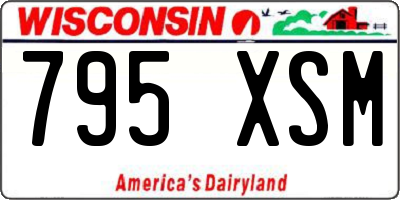 WI license plate 795XSM